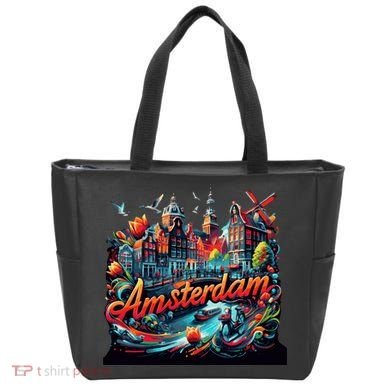 Amsterdam Netherlands Windmills Holland Tote Bag
