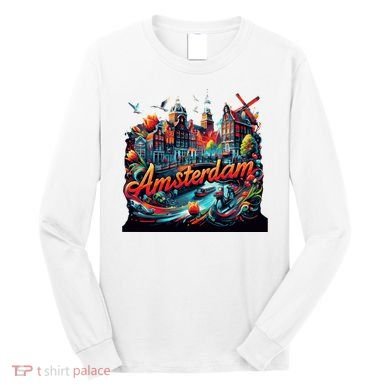 Amsterdam Netherlands Windmills Holland Long Sleeve Shirt