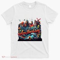 Amsterdam Netherlands Windmills Holland T-Shirt thumb 0