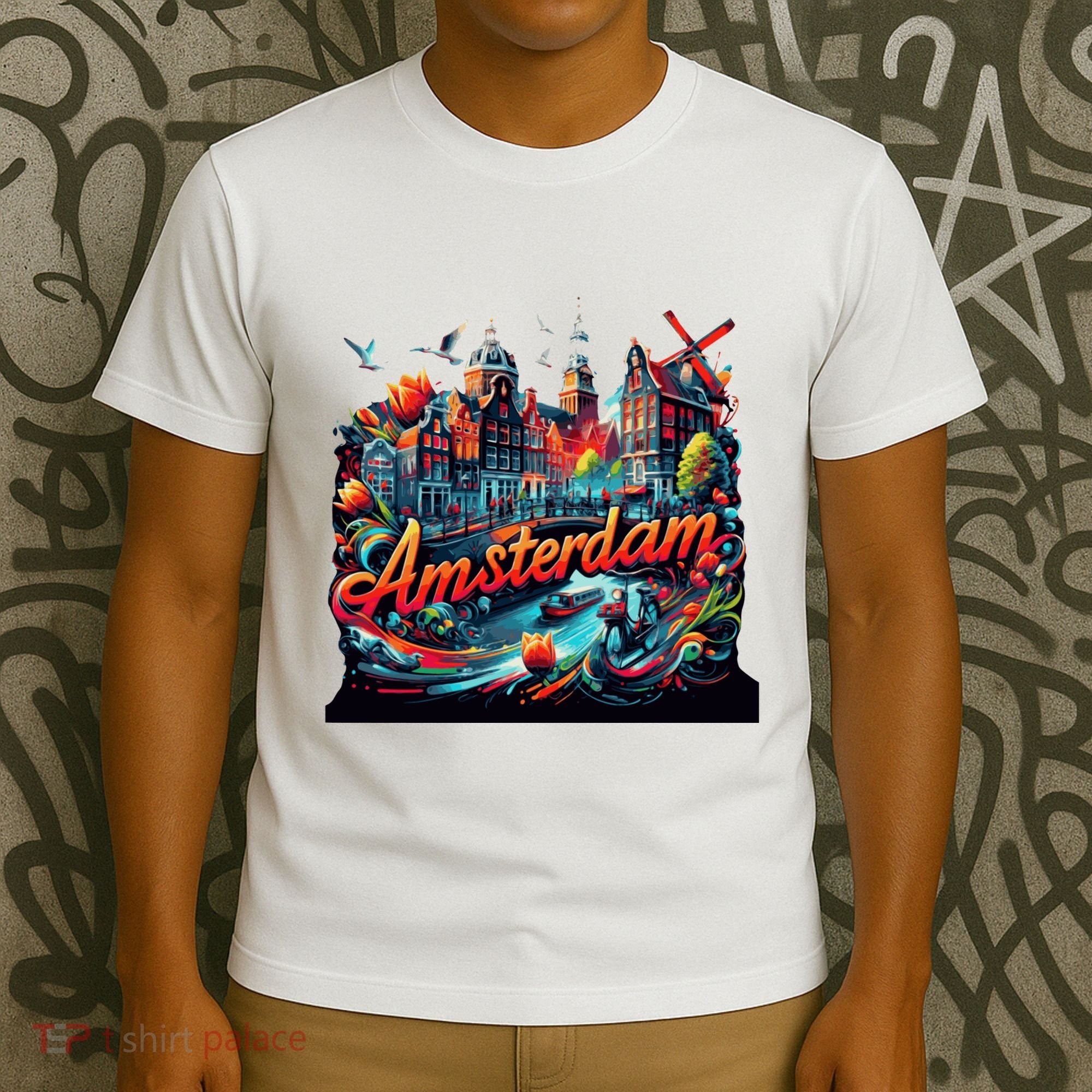 Amsterdam Netherlands Windmills Holland T-Shirt
