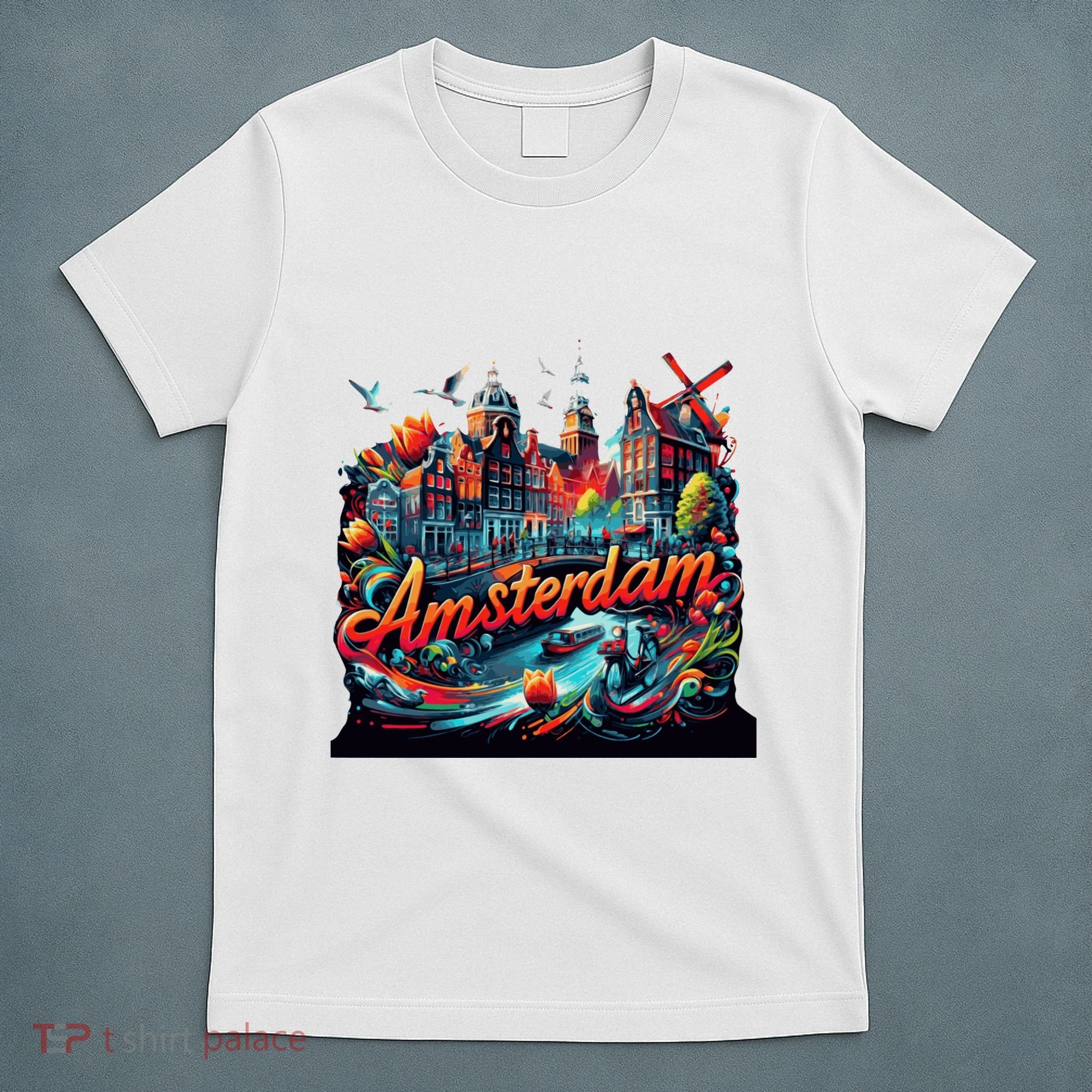 Amsterdam Netherlands Windmills Holland T-Shirt