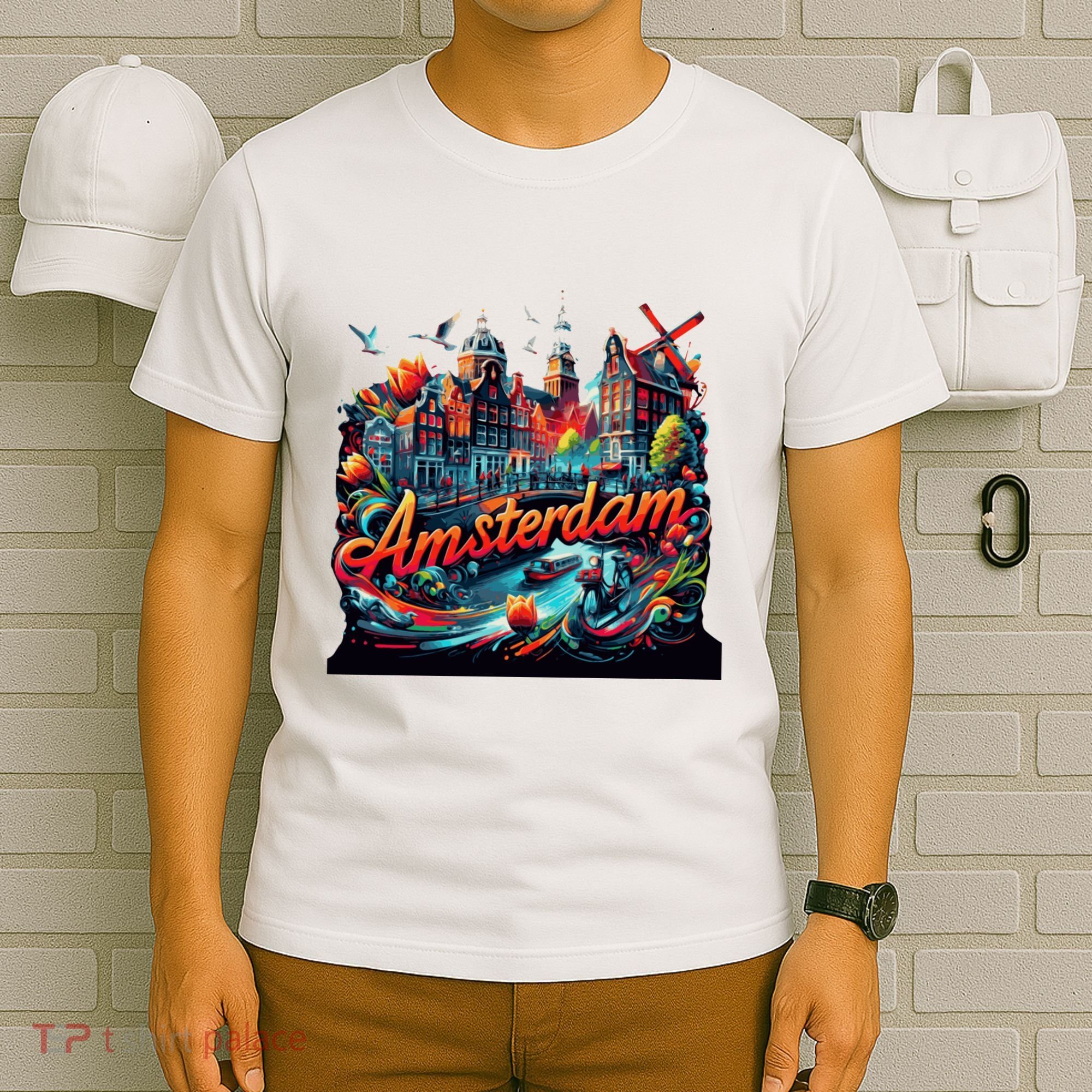 Amsterdam Netherlands Windmills Holland T-Shirt