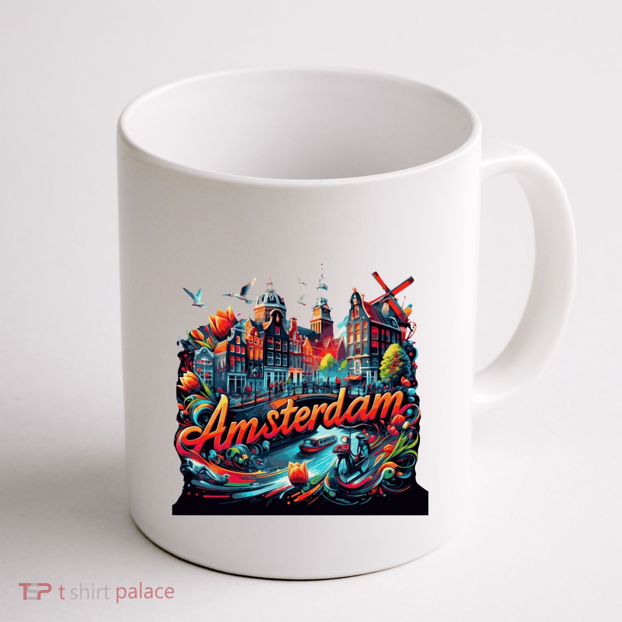 Amsterdam Netherlands Windmills Holland Coffee Mug