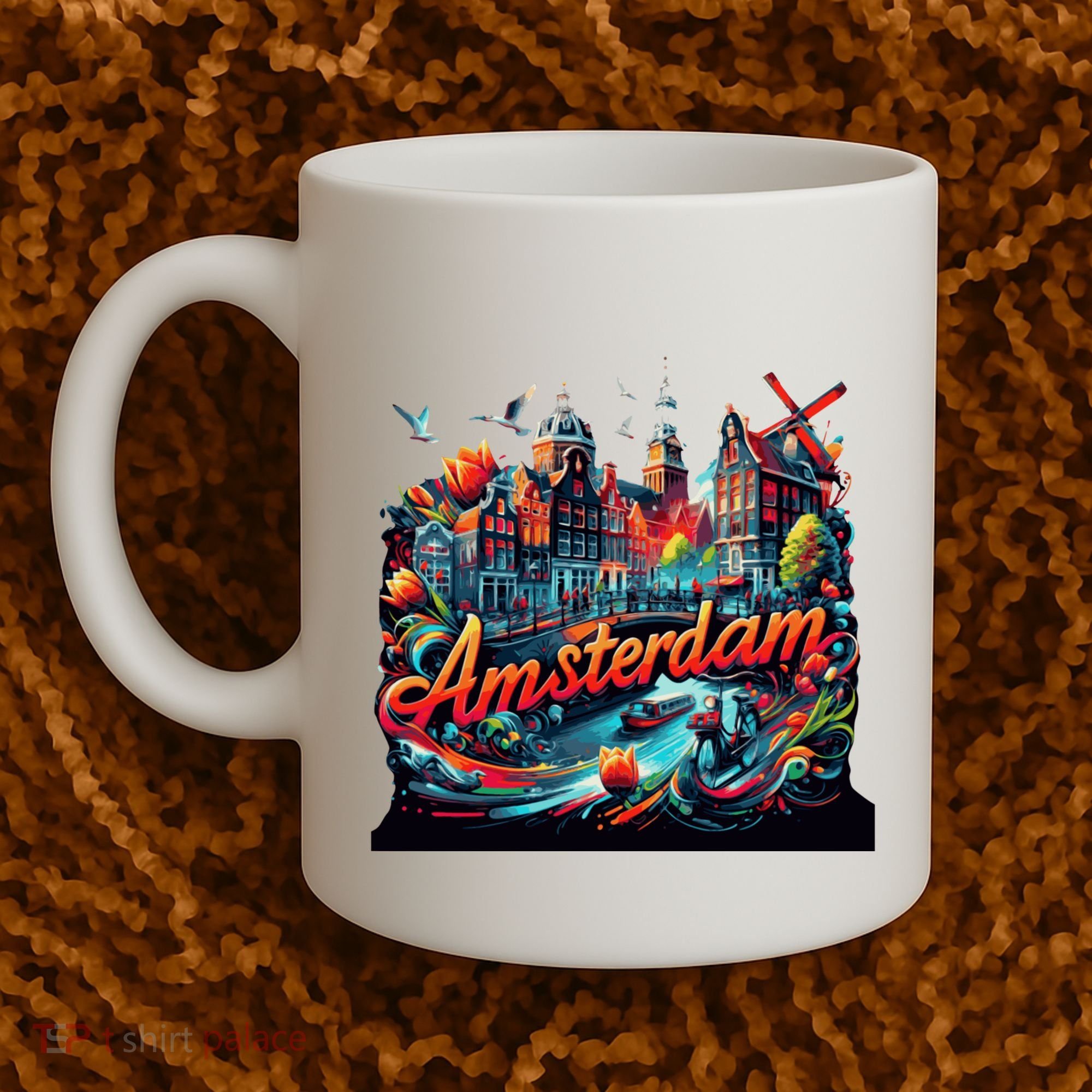 Amsterdam Netherlands Windmills Holland Coffee Mug