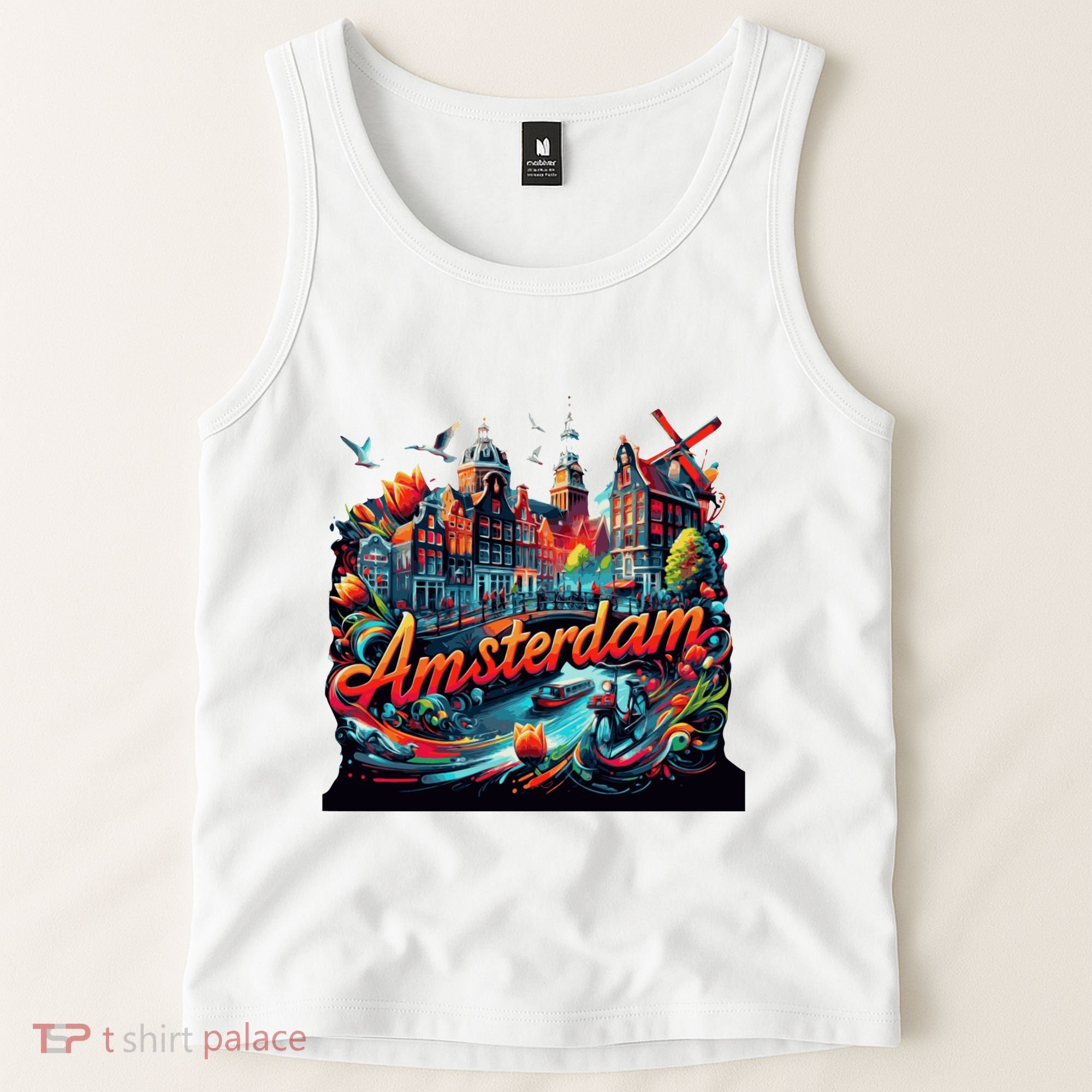 Amsterdam Netherlands Windmills Holland Tank Top