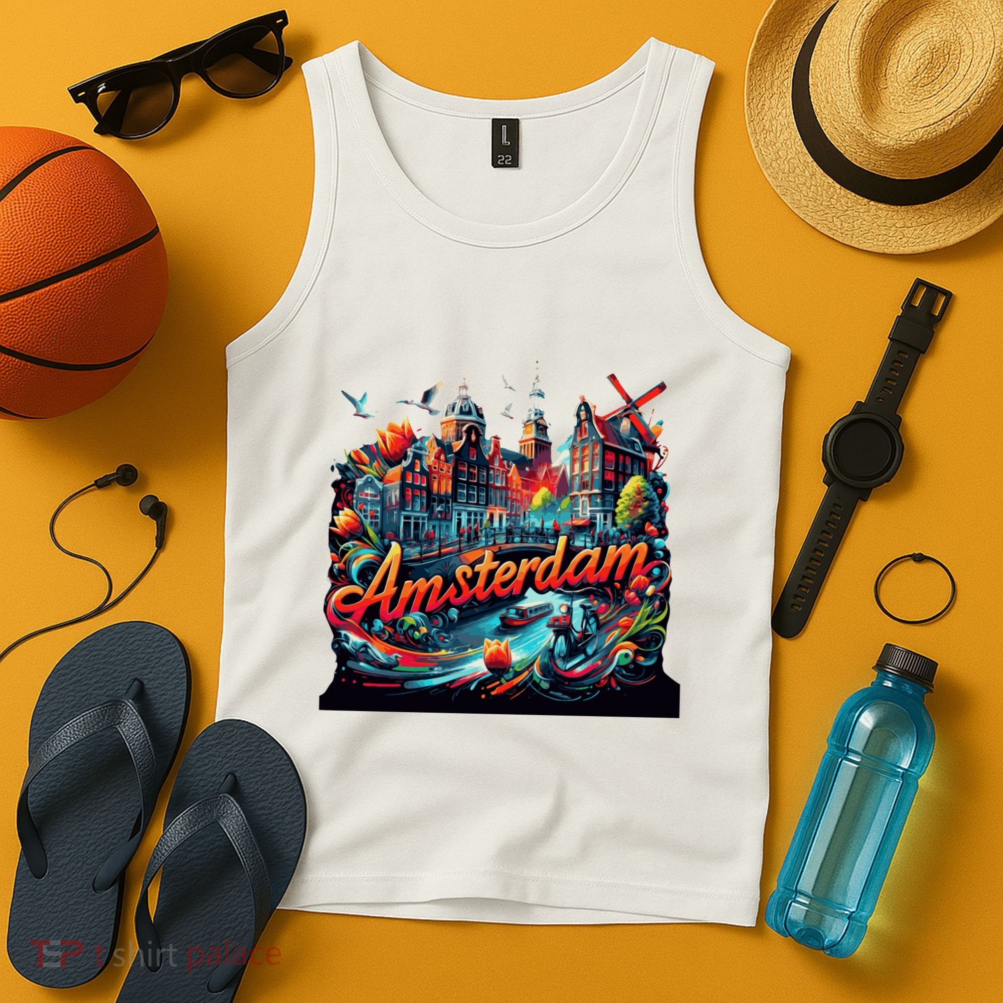 Amsterdam Netherlands Windmills Holland Tank Top