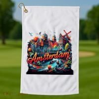 Amsterdam Netherlands Windmills Holland Golf Towel thumb 1