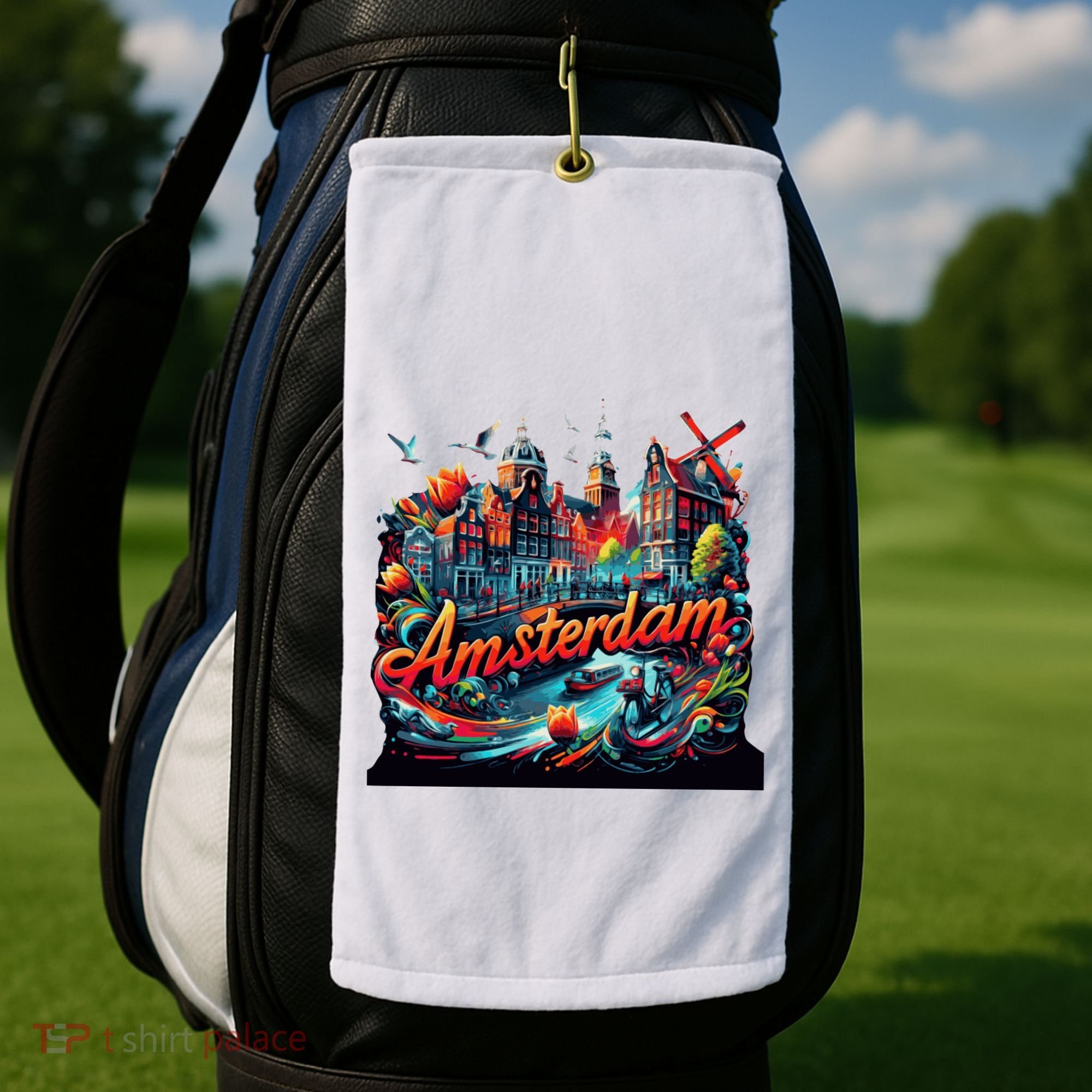 Amsterdam Netherlands Windmills Holland Golf Towel