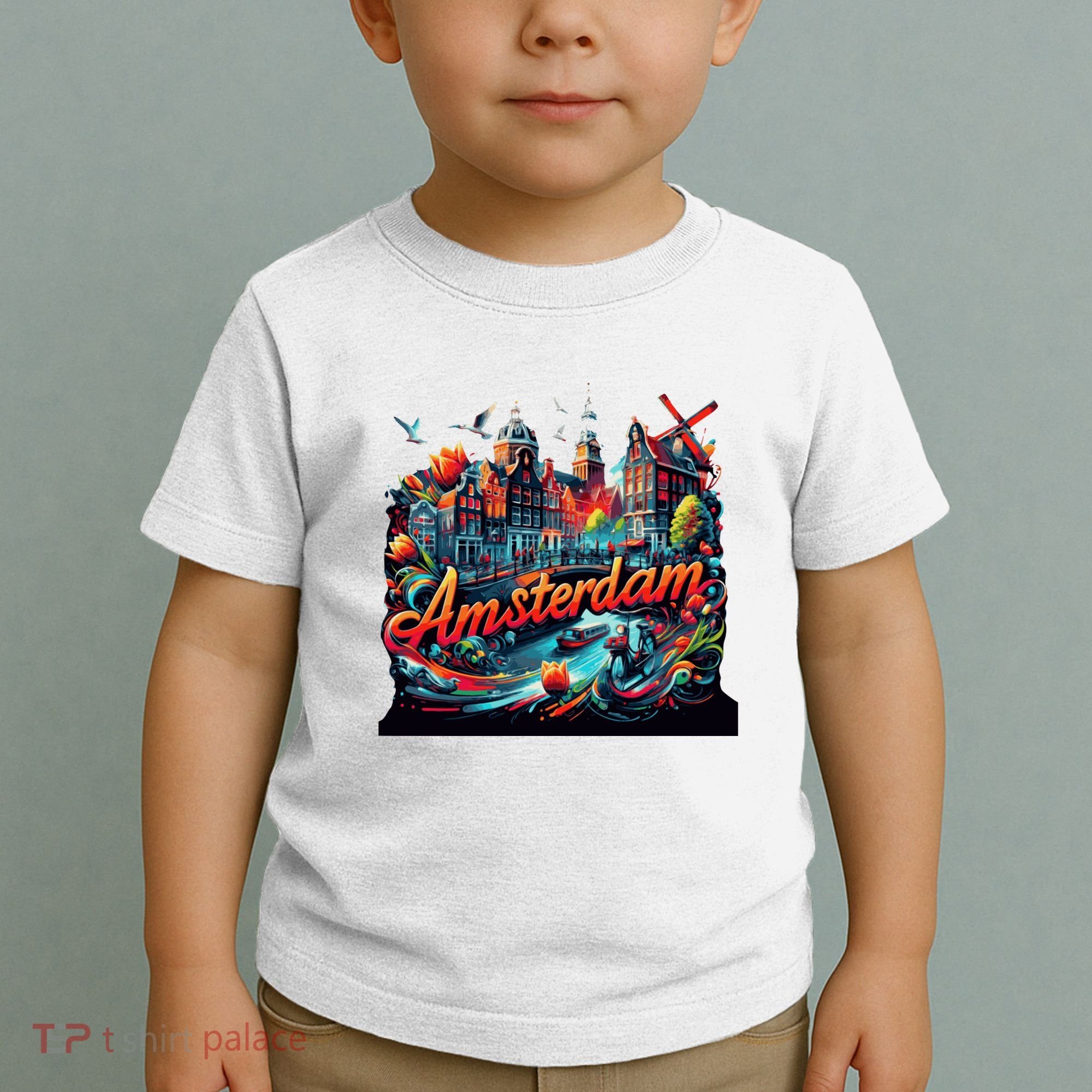 Amsterdam Netherlands Windmills Holland Toddler T-Shirt