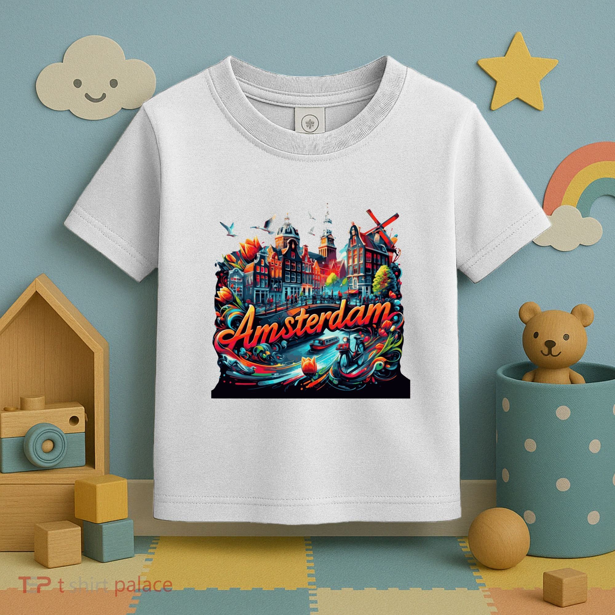 Amsterdam Netherlands Windmills Holland Toddler T-Shirt
