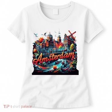 Amsterdam Netherlands Windmills Holland Women's T-Shirt