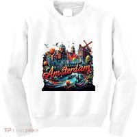 Amsterdam Netherlands Windmills Holland Kids Sweatshirt thumb 0