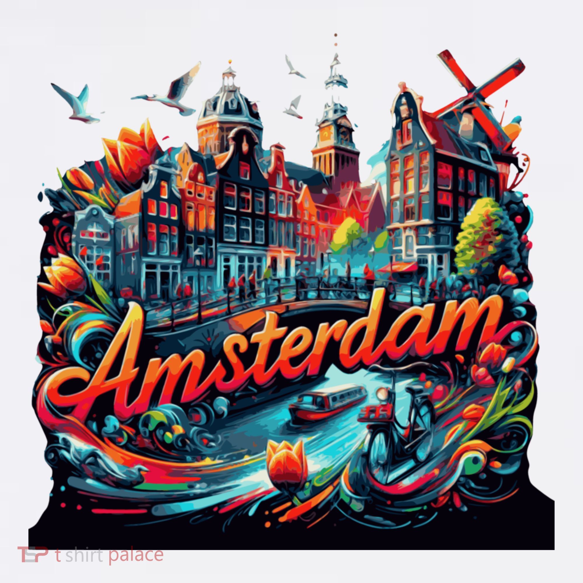 Amsterdam Netherlands Windmills Holland Kids Sweatshirt