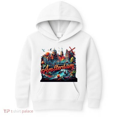 Amsterdam Netherlands Windmills Holland Kids Hoodie