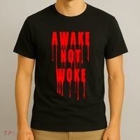 Awake Not Woke Patriotic American Pride Bloody T-Shirt thumb 3