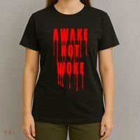 Awake Not Woke Patriotic American Pride Bloody T-Shirt thumb 4