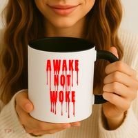 Awake Not Woke Patriotic American Pride Bloody Coffee Mug thumb 3