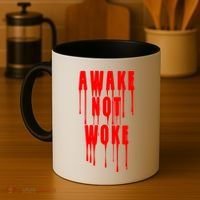 Awake Not Woke Patriotic American Pride Bloody Coffee Mug thumb 4