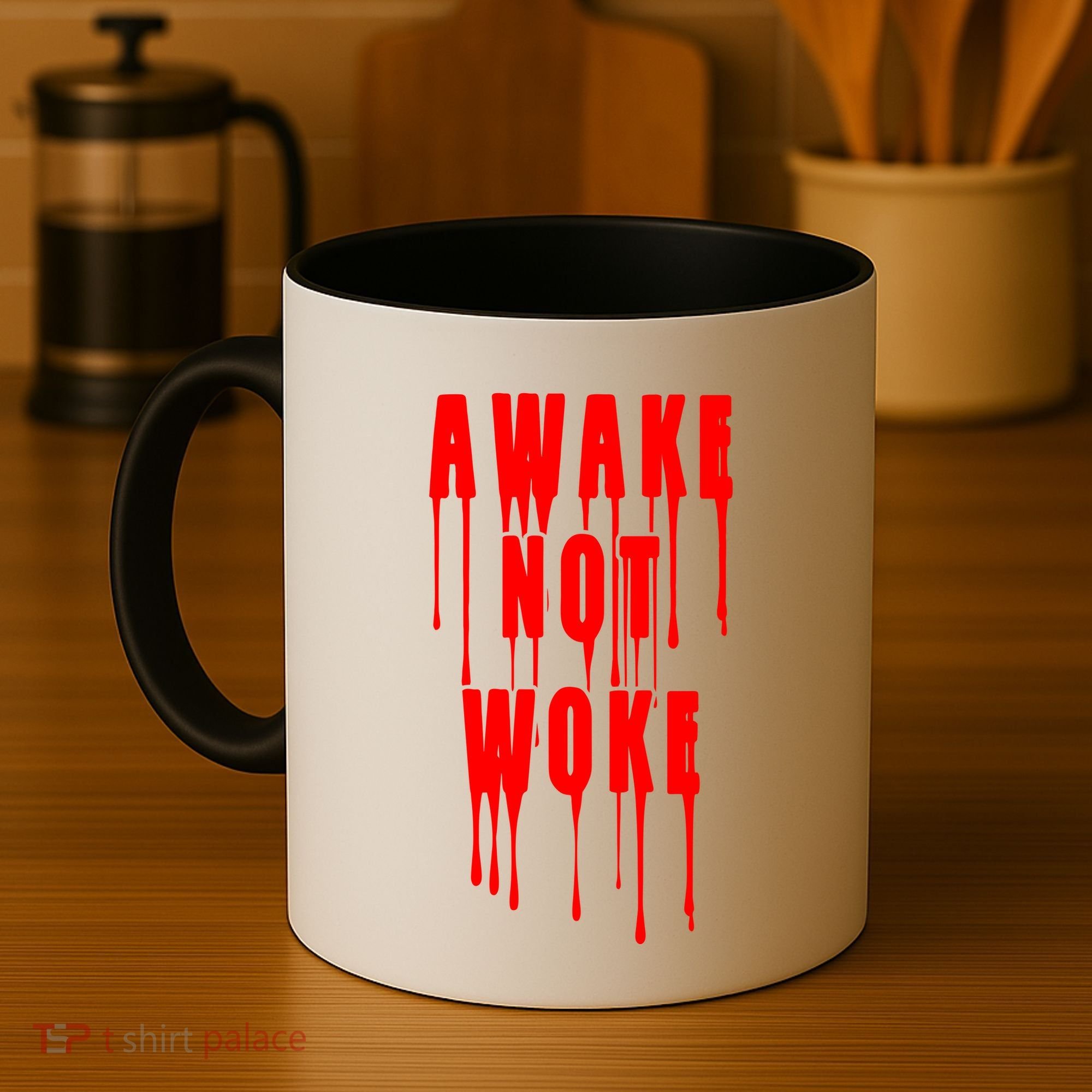 Awake Not Woke Patriotic American Pride Bloody Coffee Mug