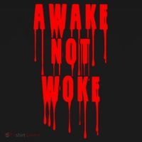 Awake Not Woke Patriotic American Pride Bloody Women's Hoodie thumb 2