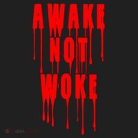 Awake Not Woke Patriotic American Pride Bloody Golf Towel thumb 3