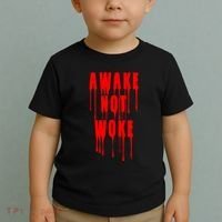 Awake Not Woke Patriotic American Pride Bloody Toddler T-Shirt thumb 2