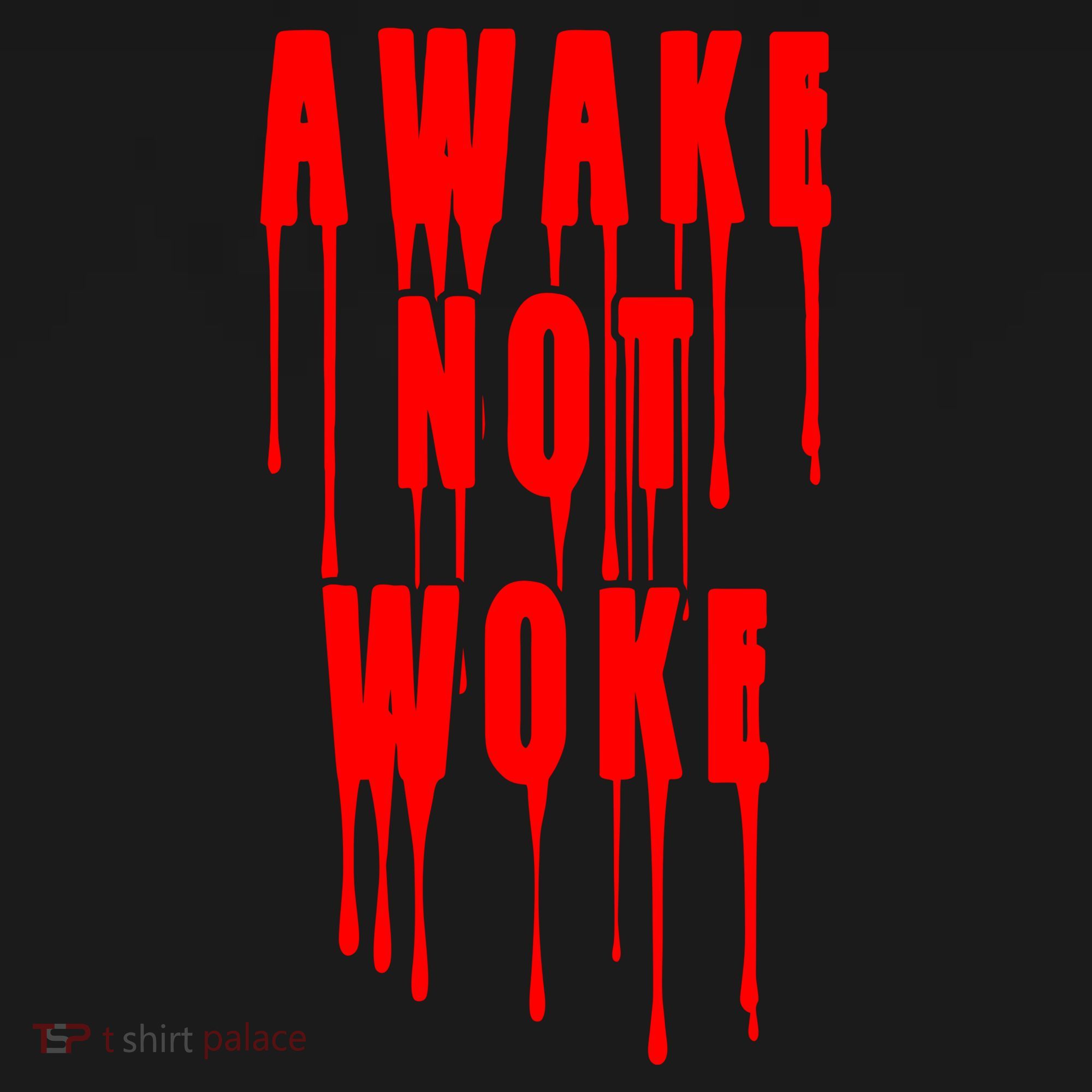 Awake Not Woke Patriotic American Pride Bloody Kids Sweatshirt