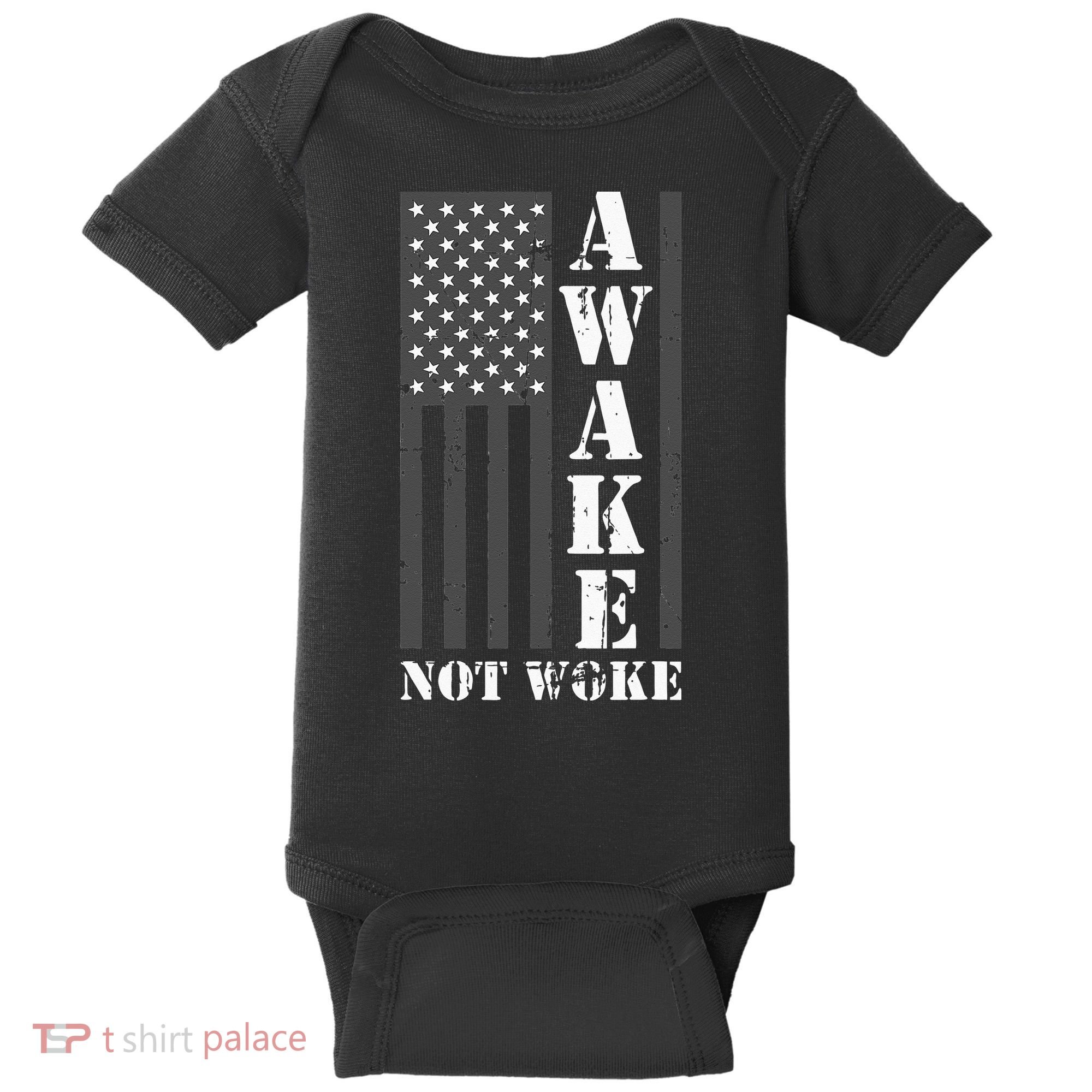 Awake Not Woke Baby Bodysuit