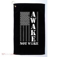 Awake Not Woke Golf Towel thumb 0