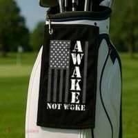 Awake Not Woke Golf Towel thumb 2