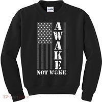 Awake Not Woke Kids Sweatshirt thumb 0