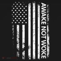Awake Not Woke American Flag Free Speech Sweatshirt thumb 3