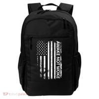 Awake Not Woke American Flag Free Speech Backpack thumb 0