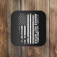 Awake Not Woke American Flag Free Speech Coaster thumb 0