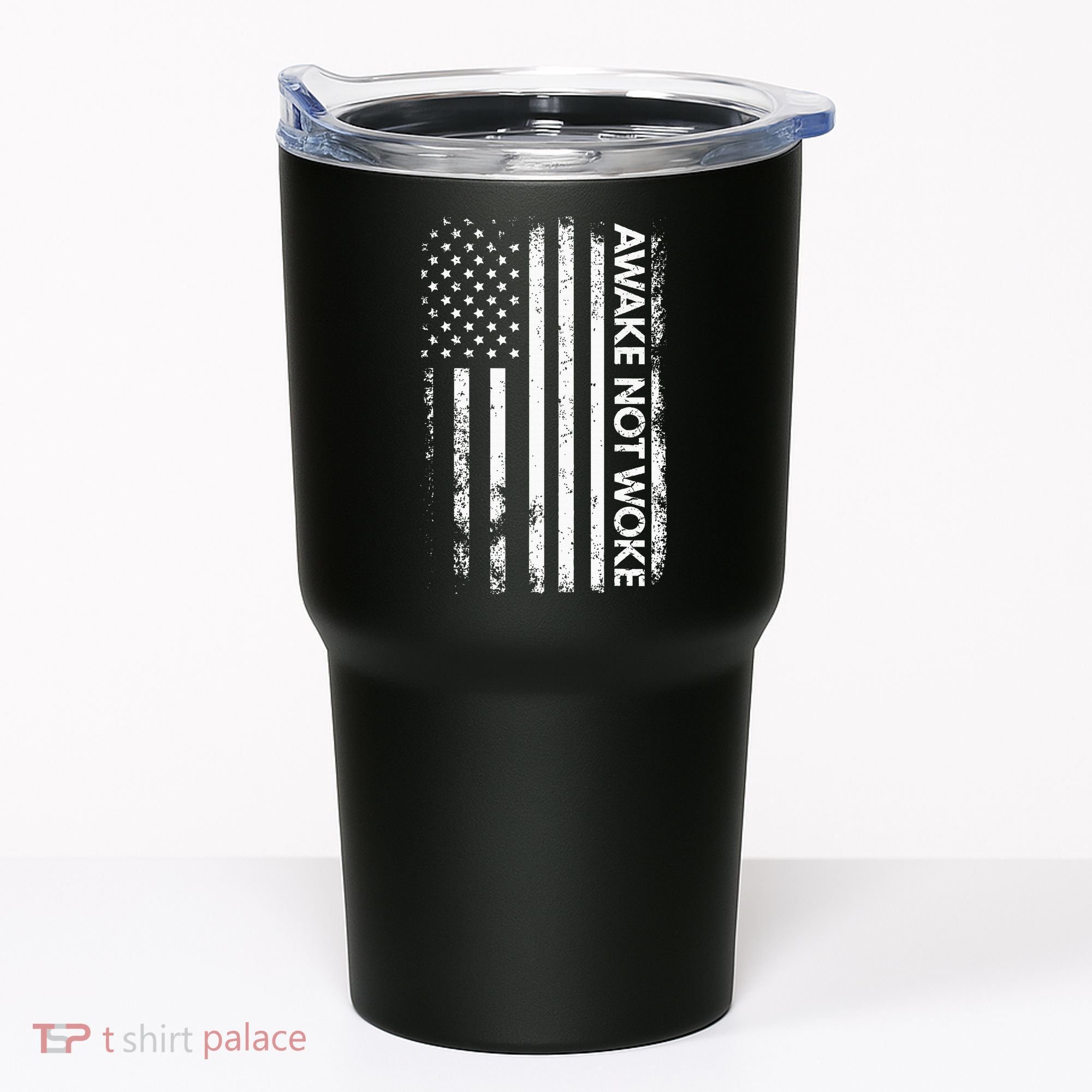 Awake Not Woke American Flag Free Speech Tumbler