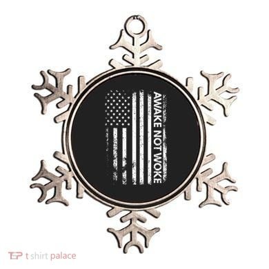 Awake Not Woke American Flag Free Speech Ornament