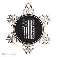 Awake Not Woke American Flag Free Speech Ornament thumb 0