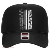 Awake Not Woke American Flag Free Speech Hat thumb 0