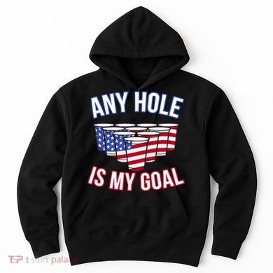 Any Goal Is A Hole USA Beer Bong Party Hoodie