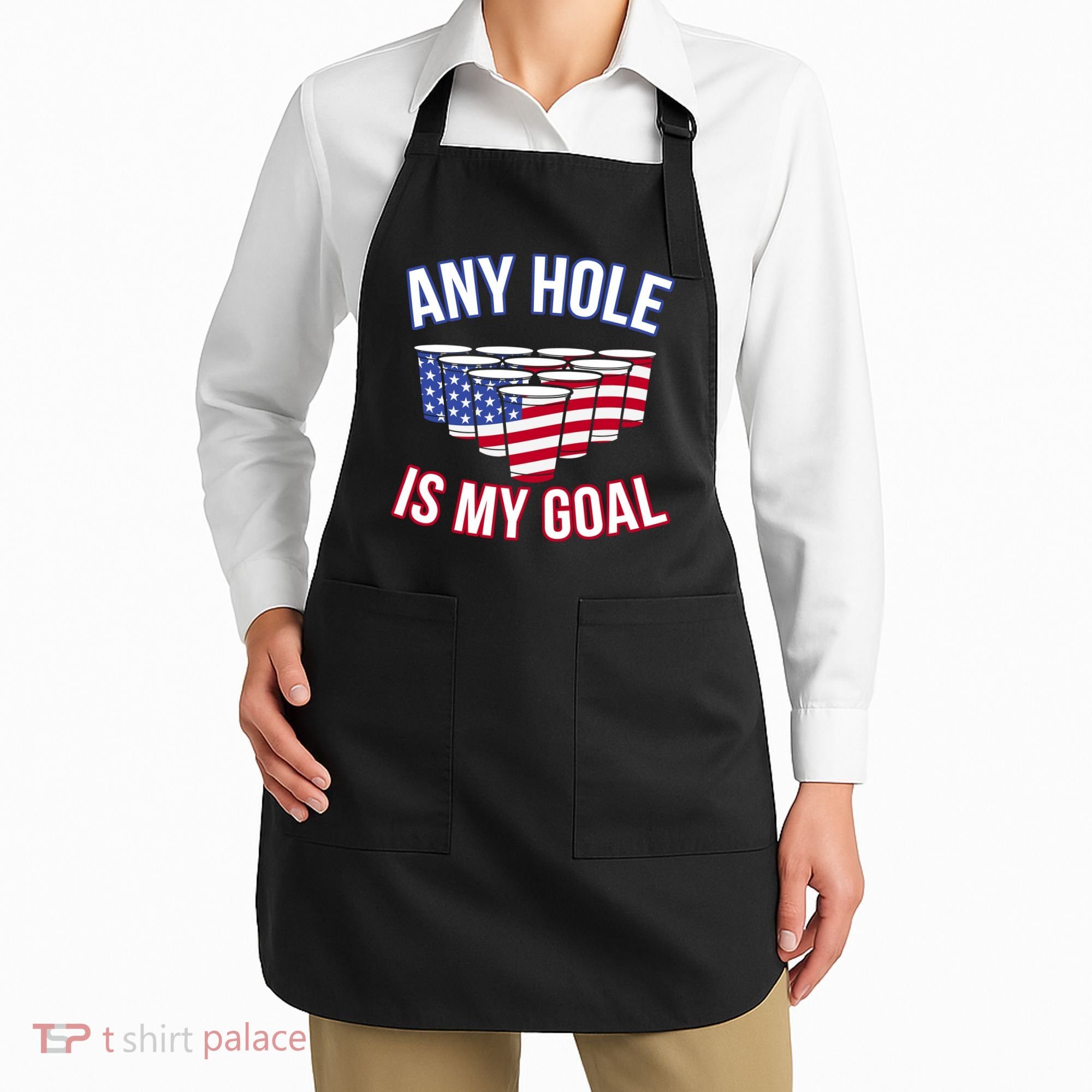 Any Goal Is A Hole USA Beer Bong Party Apron