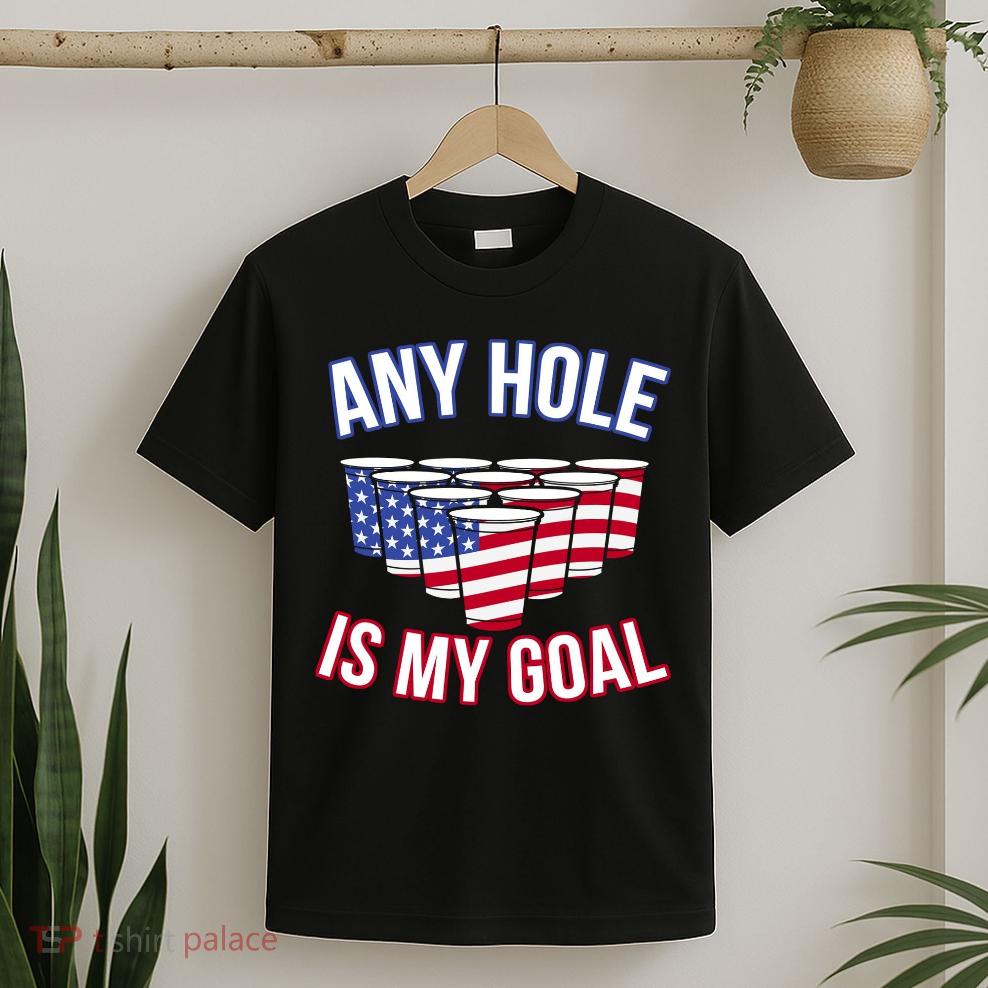 Any Goal Is A Hole USA Beer Bong Party T-Shirt