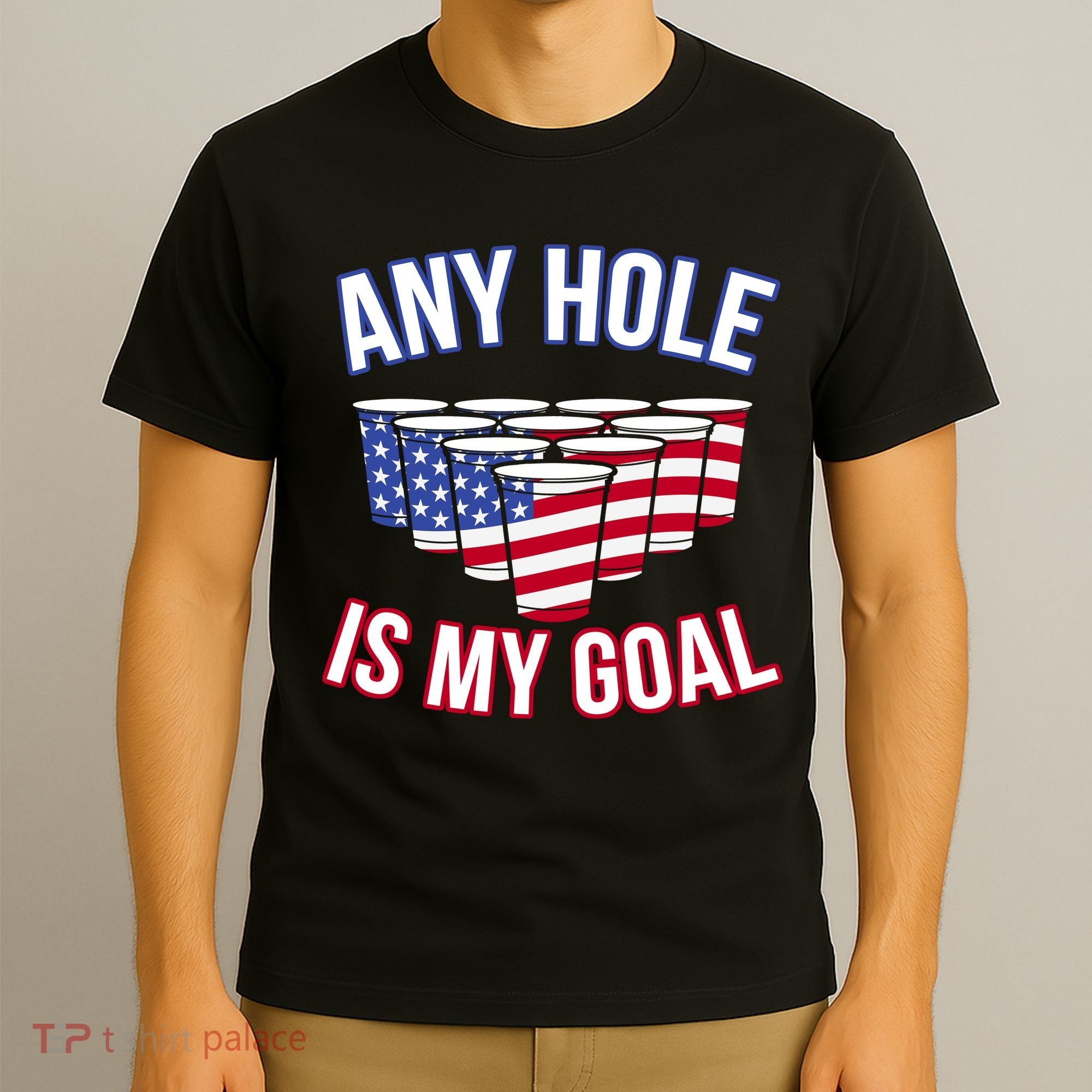 Any Goal Is A Hole USA Beer Bong Party T-Shirt