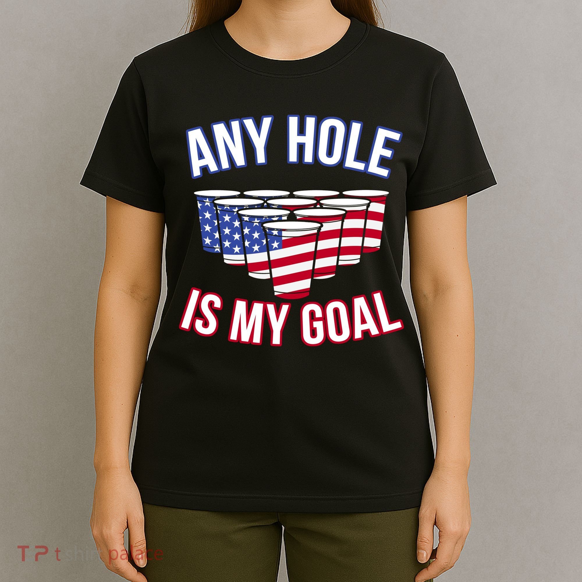 Any Goal Is A Hole USA Beer Bong Party T-Shirt