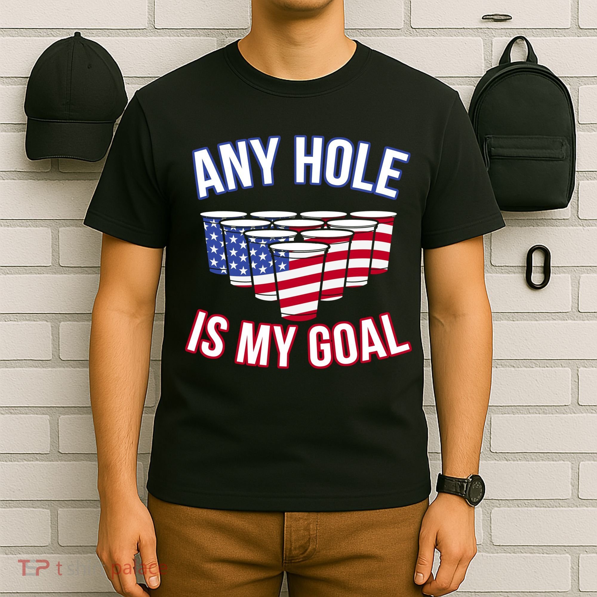 Any Goal Is A Hole USA Beer Bong Party T-Shirt
