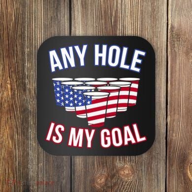 Any Goal Is A Hole USA Beer Bong Party Coaster