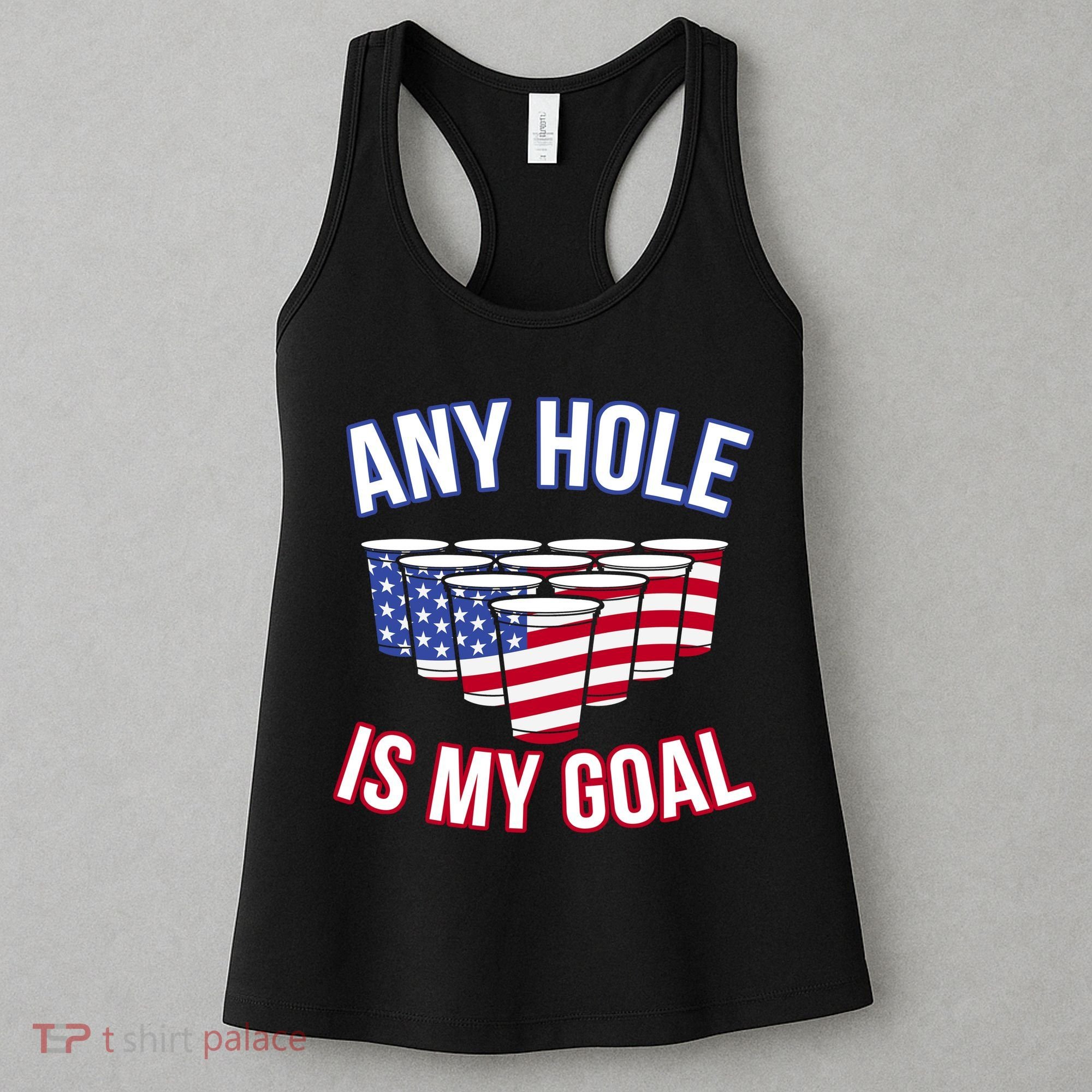 Any Goal Is A Hole USA Beer Bong Party Women's Tank Top