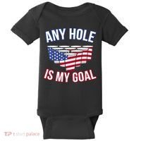 Any Goal Is A Hole USA Beer Bong Party Baby Bodysuit thumb 0
