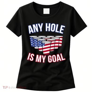 Any Goal Is A Hole USA Beer Bong Party Women's T-Shirt