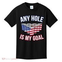 Any Goal Is A Hole USA Beer Bong Party Kids T-Shirt thumb 0