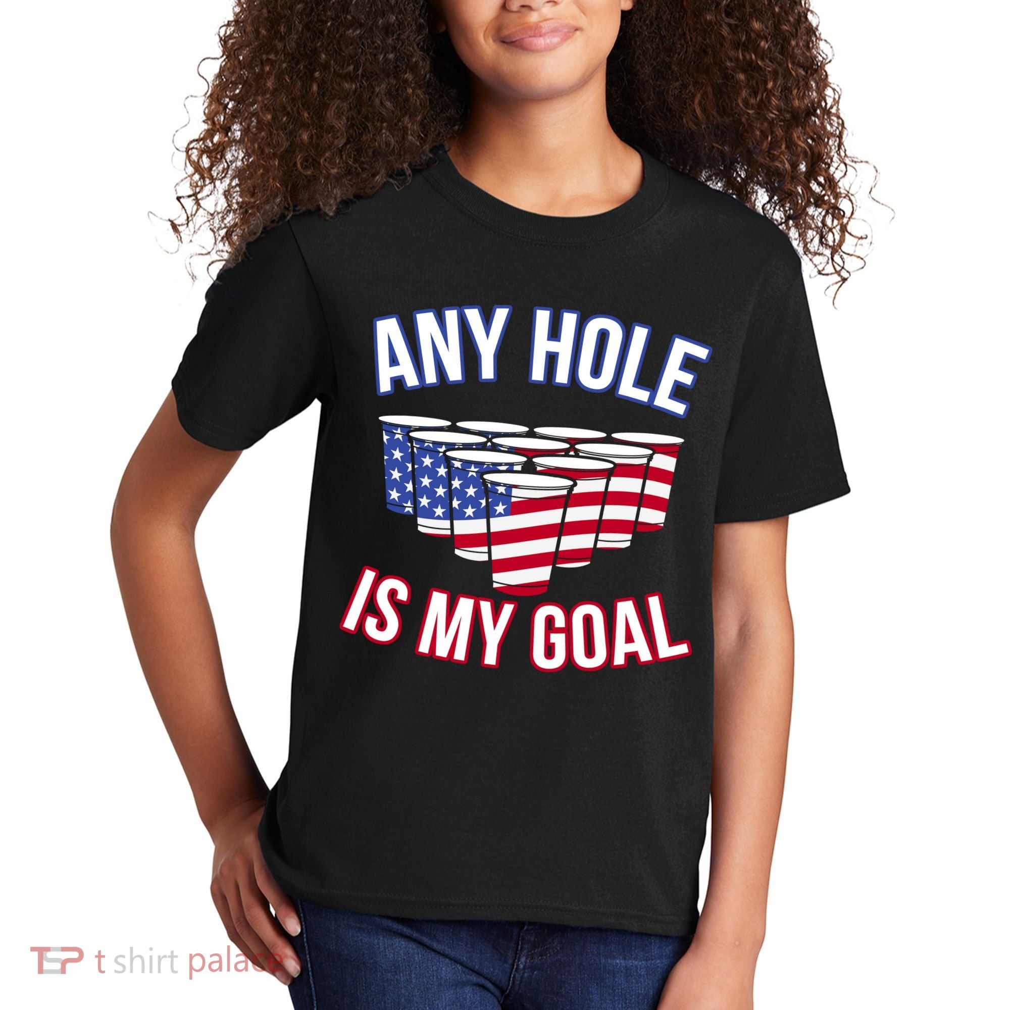 Any Goal Is A Hole USA Beer Bong Party Kids T-Shirt